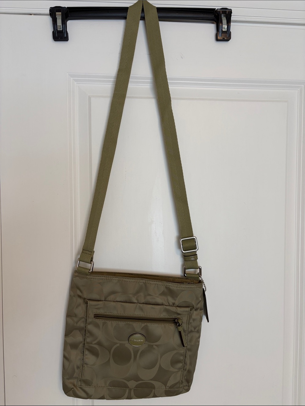 Coach Olive Signature Nylon Crossbody Bag